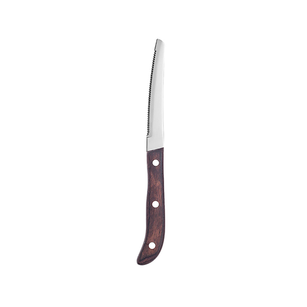 COUTEAUX À VIANDE - MANCHE EN BOIS ARTINOX  21,2 CM ARGENTE INOX (12 UNITÉ)