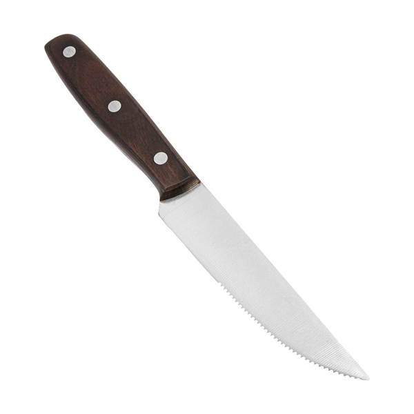 COUTEAUX À VIANDE - MANCHE EN BOIS ARTINOX "PROVENZA"  23 CM ARGENTE INOX (12 UNITÉ)