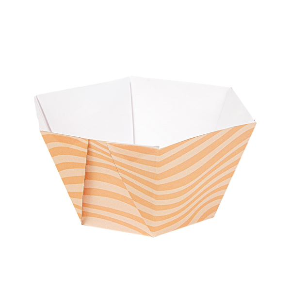POTS À GLACE HEXAGONAUX THEPACK "CREAM" 300 ML Ø11/8x5,5 CM BLANC CARTON NANO-MICRO + PP (2000 UNITÉ)