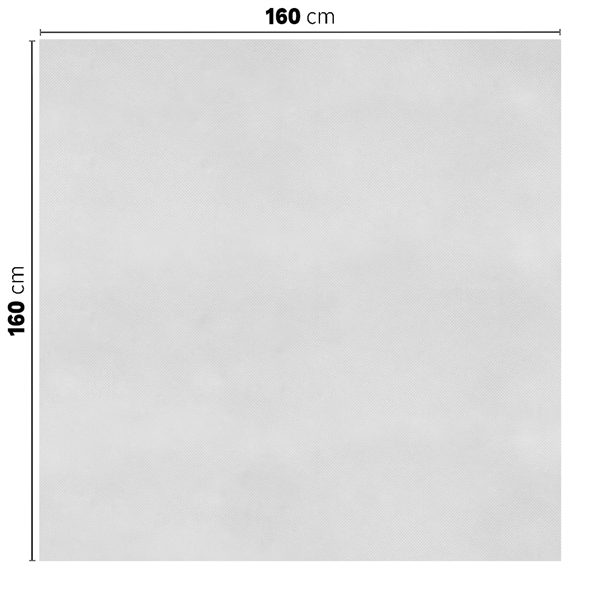 SETS DE TABLE PLIAGE M SPUNBOND  60 G/M2 160 x 160 CM BLANC PP (40 UNITÉ)