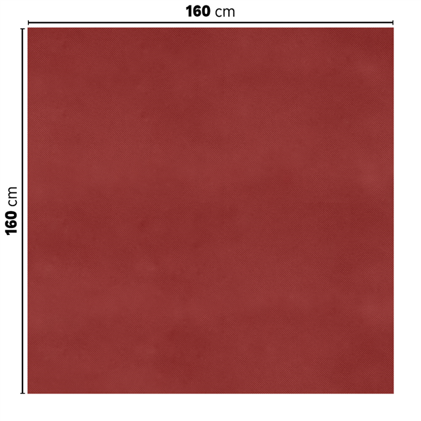 SETS DE TABLE PLIAGE M SPUNBOND  60 G/M2 160 x 160CM BORDEAUX PP (40 UNITÉ)
