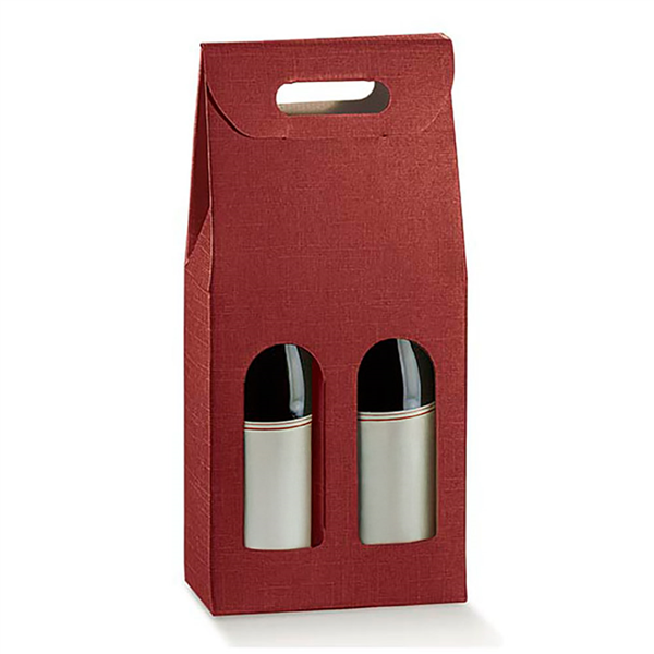 30 U. CARTONS 2 BOUTEILLES   18x9x38,5 CM BORDEAUX CARTON (1 UNITÉ)