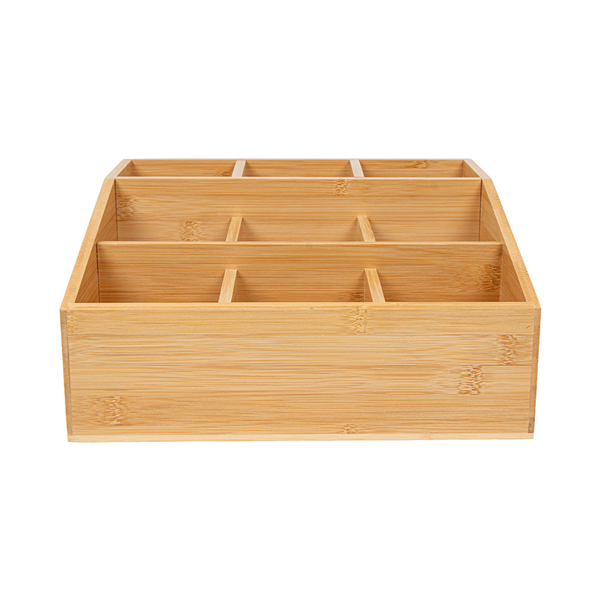 ORGANISEUR DE TABLE 9 COMPARTIMENTS BAMBOO  30,5x30,5x14 CM NATUREL BAMBOU (1 UNITÉ)