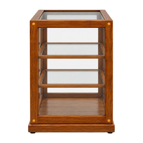 PRÉSENTOIR POUR BUFFET 3 ÉTAGES   63,5x43x58 CM BOIS + VERRE (1 UNITÉ)