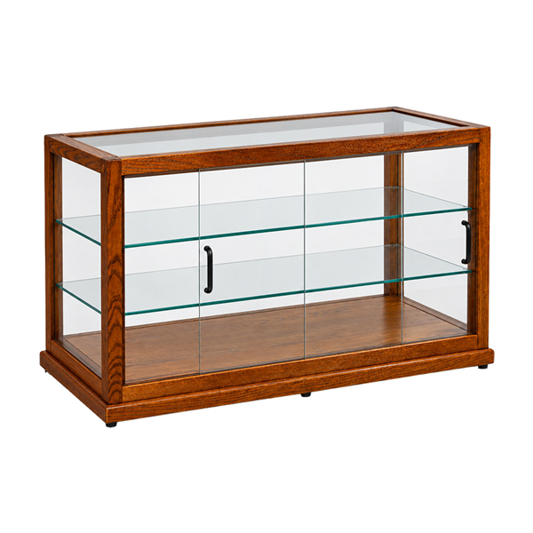 PRÉSENTOIR POUR BUFFET 3 ÉTAGES   112x49,5x60 CM BOIS + VERRE (1 UNITÉ)