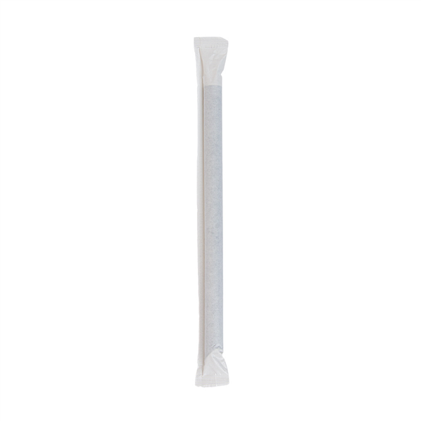 PAILLES DROITES EMBALLÉES BUBBLE TEA PAPER  Ø1,2x20 CM NOIR PAPIER (2400 UNITÉ)