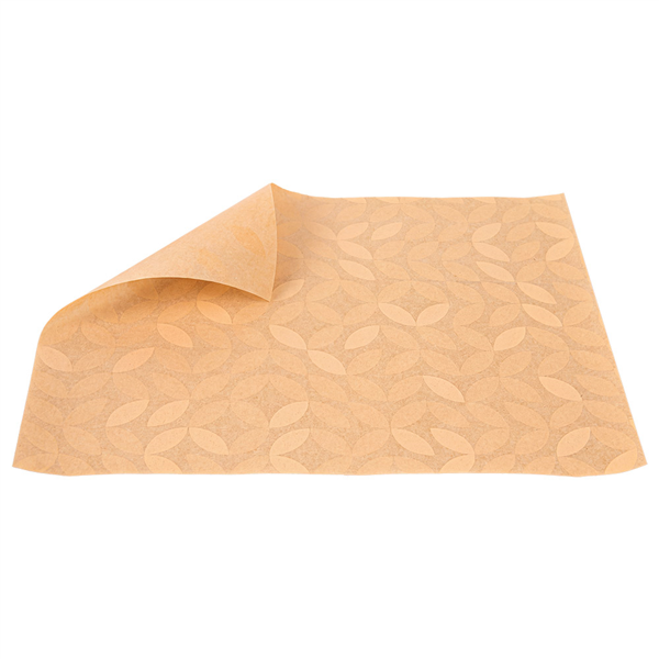 MINI PAPIER INGRAISSABLES PFAS FREE "LEAF" 34 G/M2 25x20 CM NATUREL PARCH.INGRAISSABLE (1000 UNITÉ)