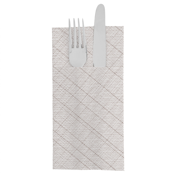 SERVIETTES KANGOUROU "CROSSLINE" 55 G/M2 40x40 CM TAUPE AIRLAID (700 UNITÉ)