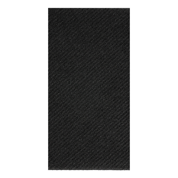 SERVIETTES PLIAGE 1/4  55 G/M2 20x40 CM NOIR AIRLAID (1400 UNITÉ)
