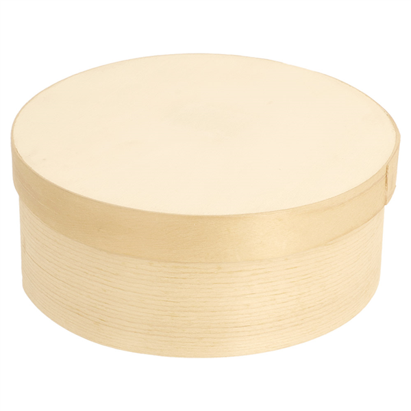 MINI BOÎTES RONDES COUVERCLE+ CAPSULE WOOD 500 ML Ø 13x5 CM NATUREL/NOIR BOIS (100 UNITÉ)