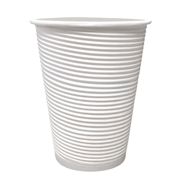 GOBELETS BOISSONS CHAUDES DOUBLE PAROI  240 ML - 8 oz 210 + 90 + 18 PE G/M2 Ø8/5,6x9,2 CM BLANC CARTON (1000 UNITÉ)