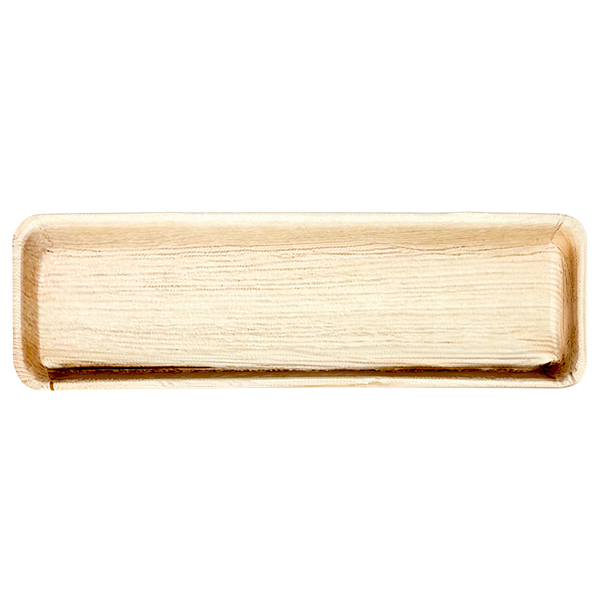 ASSIETTES RECTANGULAIRES ARECA  33x9x2,5 CM NATUREL ARECA (100 UNITÉ)