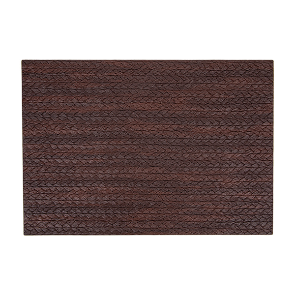 SETS DE TABLE TRESSÉS   43x30 CM MARRON FONCÉ PU (12 UNITÉ)