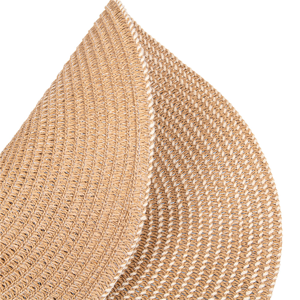 SETS DE TABLE TISSÉS   Ø36 CM CREME PAPIER + POLYESTER (12 UNITÉ)