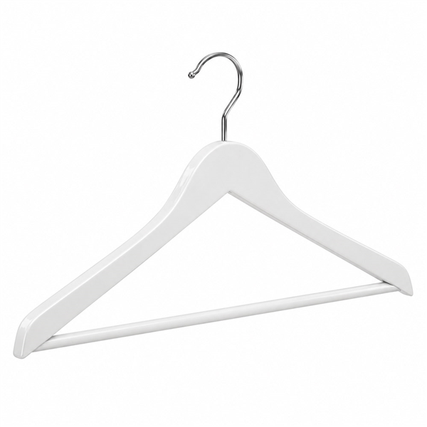 CINTRES STANDARD   44,5x1,2x23 CM BLANC BOIS (48 UNITÉ)