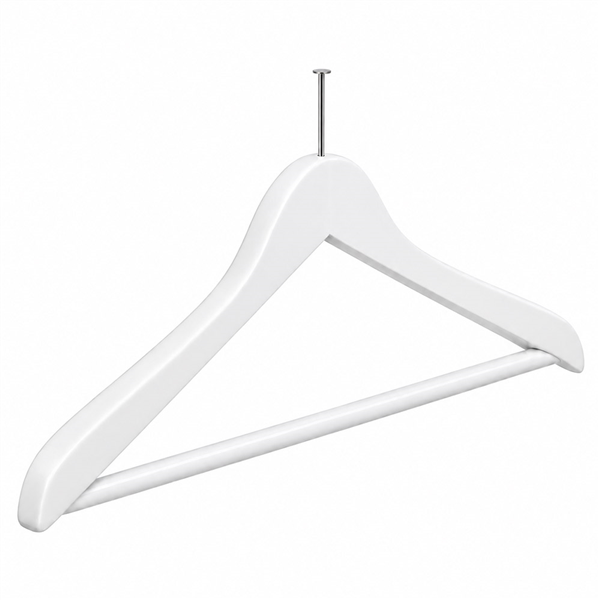 CINTRES ANTI VOL   44,5x1,2x20,5 CM BLANC BOIS (48 UNITÉ)