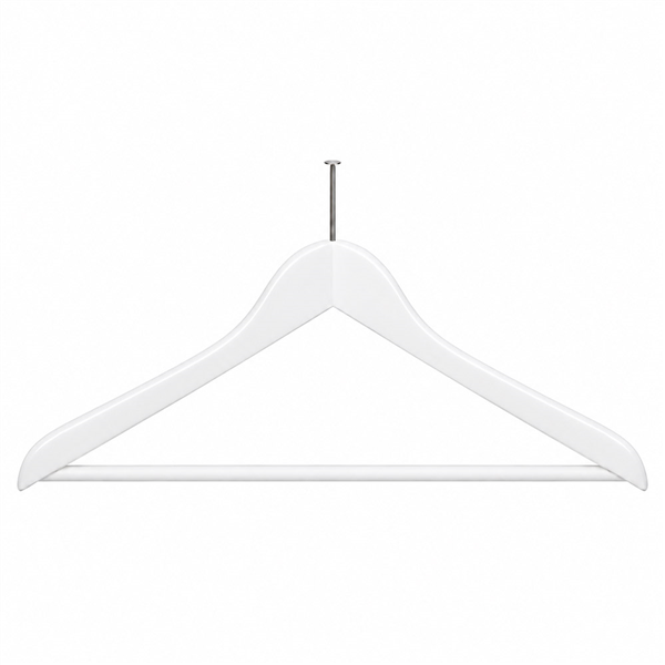 CINTRES ANTI VOL   44,5x1,2x20,5 CM BLANC BOIS (48 UNITÉ)