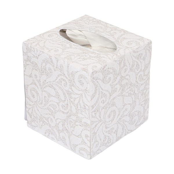 100 U. MOUCHOIRS EN PAPIER 2 PLIS "CUBE" "DAMASCO"  11x11x12 CM BLANC CELLULOSE (1 UNITÉ)