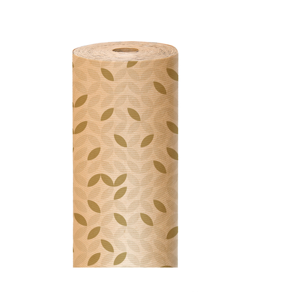 PAPIER CADEAU "LEAF" 60 G/M2 0,7x50 M OR KRAFT VERGÉ (1 UNITÉ)