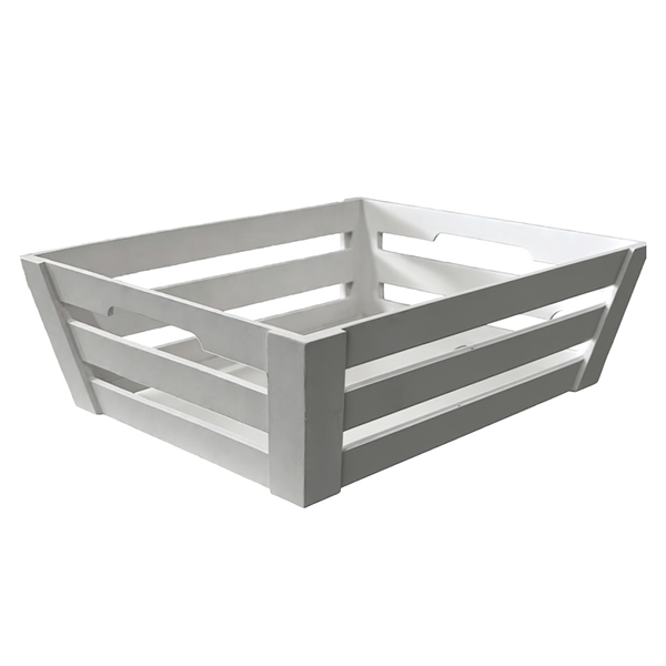 BOÎTE PRÉSENTATION WOOD  40x30x12 CM BLANC BOIS (1 UNITÉ)