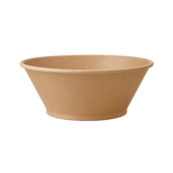 BOLS CONIQUES  1050 ML - 35,5 oz 330 + 18 PP G/M2 Ø 18,5/10x7,2 CM NATUREL KRAFT (300 UNITÉ)