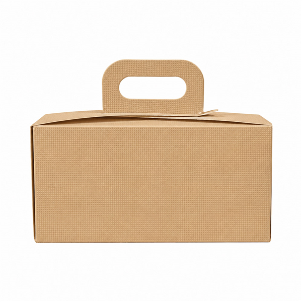 BOÎTES AVEC ANSES PÂTISSERIE THEPACK  20x10x10 CM NATUREL CARTON NANO-MICRO (50 UNITÉ)