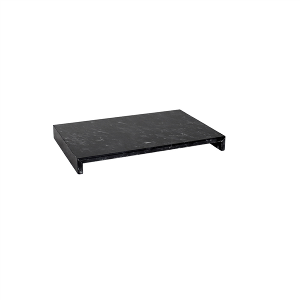 PRÉSENTOIR POUR BUFFET   25x12x3 CM NOIR MARBRE (1 UNITÉ)