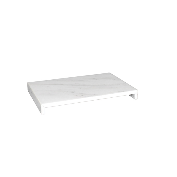 PRÉSENTOIR POUR BUFFET   25x12x3 CM BLANC MARBRE (1 UNITÉ)