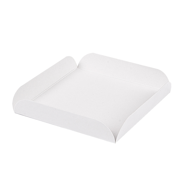 CARRÉS RAINÉS  275 G/M2 9x9+2 CM BLANC CARTON (250 UNITÉ)
