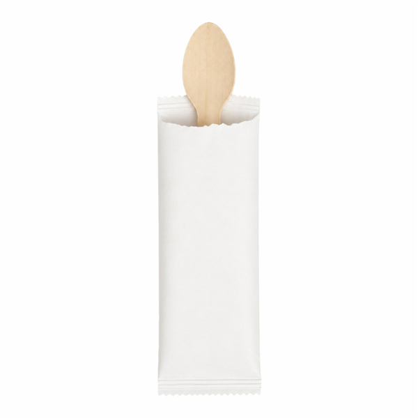 CUILLÈRES À CAFÉ EN SACHET WOOD  11 CM NATUREL BOIS (100 UNITÉ)