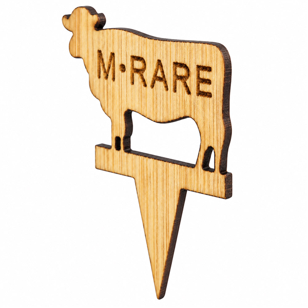 STEAK MARKER - SAIGNANT BAMBOO  3,5x4,5 CM NATUREL BAMBOU (100 UNITÉ)