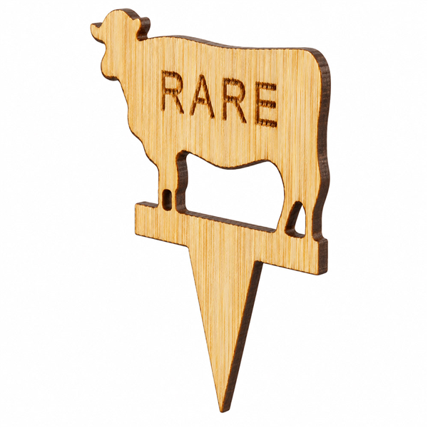 STEAK MARKER - BLEU BAMBOO  3,5x4,5 CM NATUREL BAMBOU (100 UNITÉ)