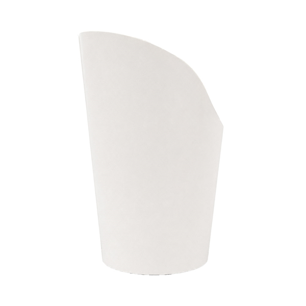 GOBELETS À FRITES OUVERTS  9 OZ - 270 ML 250 + 20 PE G/M2 Ø7x11,5/7 CM BLANC CARTON (2500 UNITÉ)