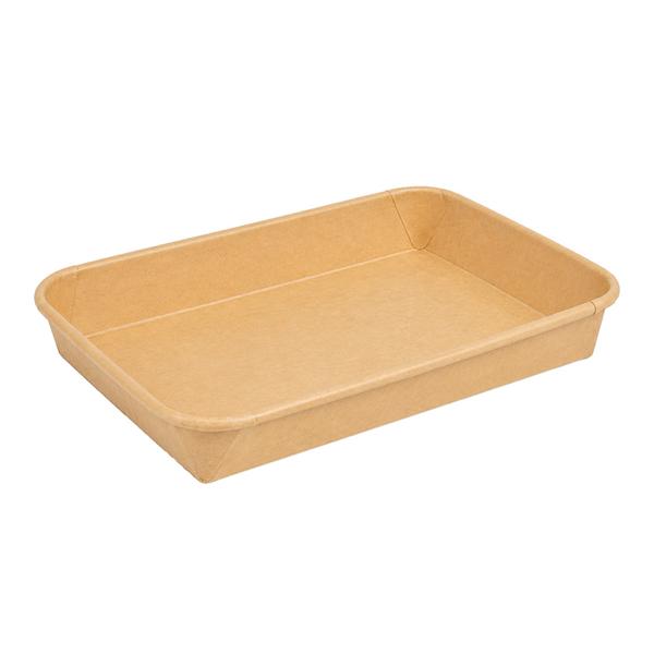 RÉCIPIENTS POUR SUSHI  18PE + 320 +16PE G/M2 30,5x22,9x5,7 CM NATUREL KRAFT (200 UNITÉ)