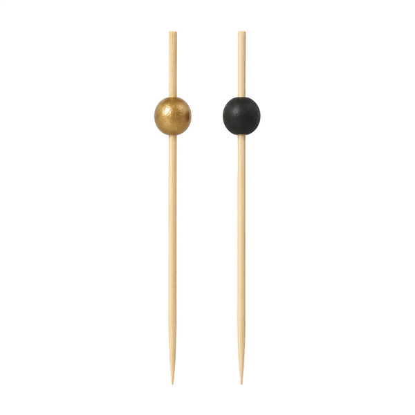 ASSORTIMENT DE PICS À BOULE BAMBOO  Ø 1x12 CM NATUREL BAMBOU (100 UNITÉ)