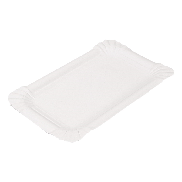 PLATEAUX PÂTISSERIE - PETITS  280 G/M2 17,5x11CM BLANC CARTON (250 UNITÉ) - Garcia de Pou