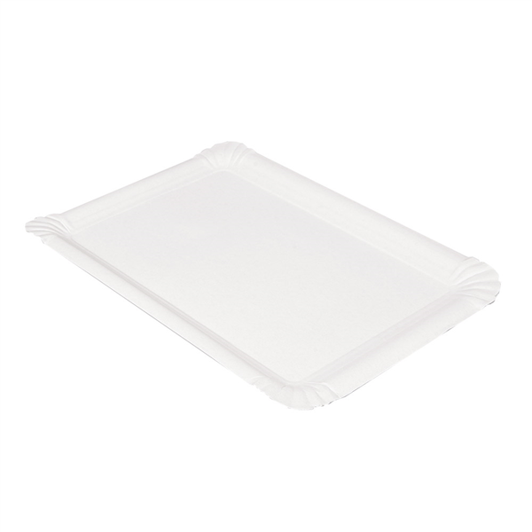 PLATEAUX PÂTISSERIE - PETITS  340 G/M2 23x17 CM BLANC CARTON (250 UNITÉ) - Garcia de Pou