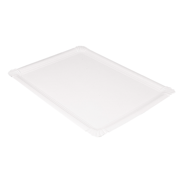 PLATEAUX PÂTISSERIE - MOYENS  500 G/M2 45,5x34 CM BLANC CARTON (25 UNITÉ) - Garcia de Pou