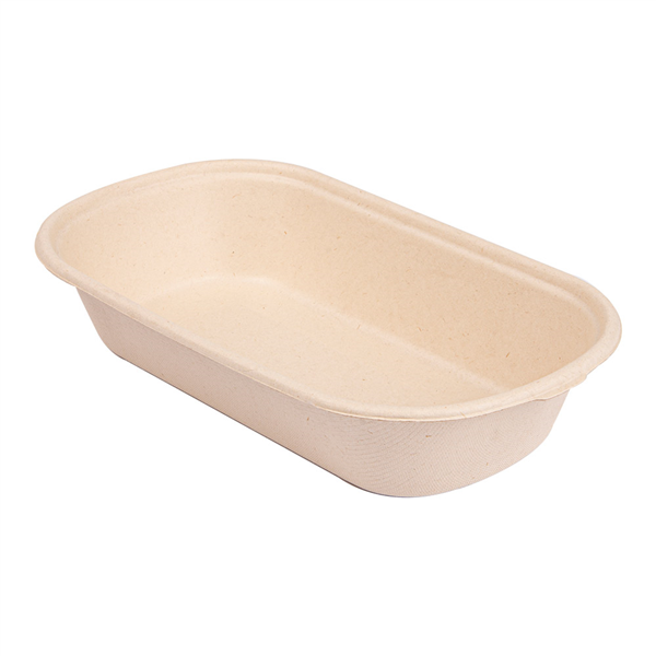 LUNCH BOXES 1 COMPART. "BIONIC" 850 ML 23,5x13,1x4,6 CM NATUREL BAGASSE (500 UNITÉ) - Garcia de Pou