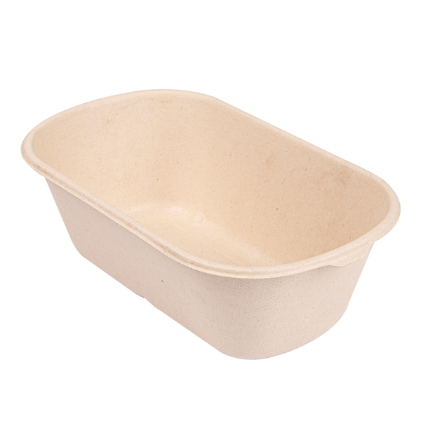 LUNCH BOXES 1 COMPART. "BIONIC" 1000 ML 22x12,9x6,85 CM NATUREL BAGASSE (500 UNITÉ) - Garcia de Pou