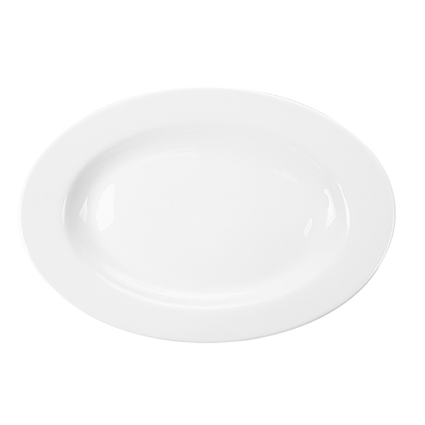 PLATS OVALES  30,5 CM BLANC PORCELAINE (12 UNITÉ) - Garcia de Pou