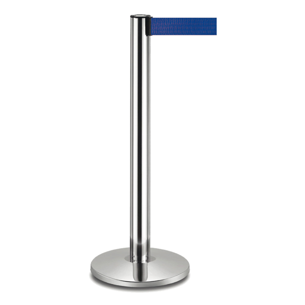 COLONNES MOBILES AVEC RUBAN RETRACTIBLES  Ø 36x104 CM BLEU ALUMINIUM (2 UNITÉ) - Garcia de Pou