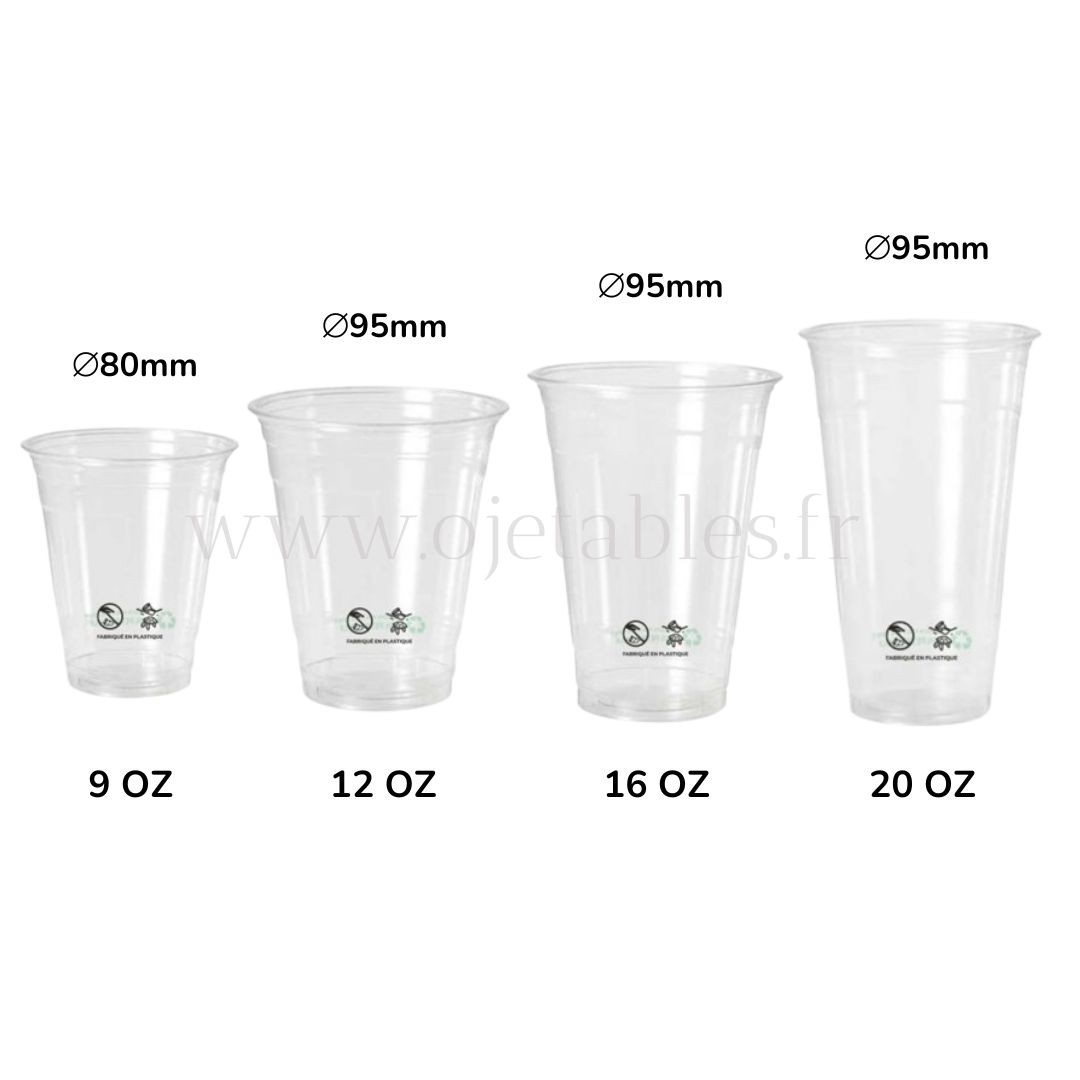 5000 GOBELETS RPET personnalisés 4 couleurs de 25cl a 59cl