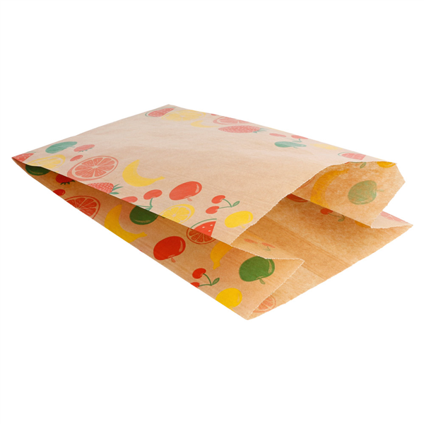 SACHETS PLATS POUR FRUITS 1/2 KG 32 G/M2 14+9x22 CM NATUREL KRAFT (500 UNITÉ) - Garcia de Pou