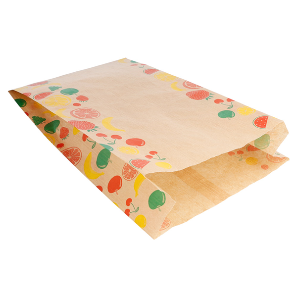 SACHETS PLATS POUR FRUITS 1,5 KG 32 G/M2 19+8x30 CM NATUREL KRAFT (250 UNITÉ) - Garcia de Pou