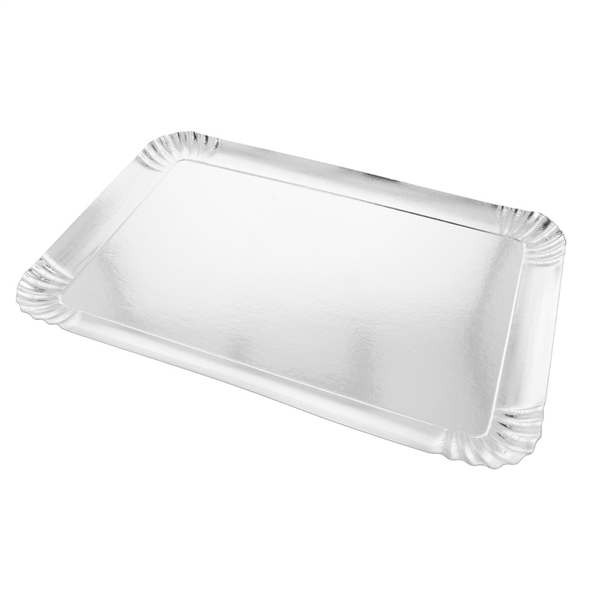 PLATEAUX  545 G/M2 28x42 CM ARGENTE CARTON (90 UNITÉ) - Garcia de Pou