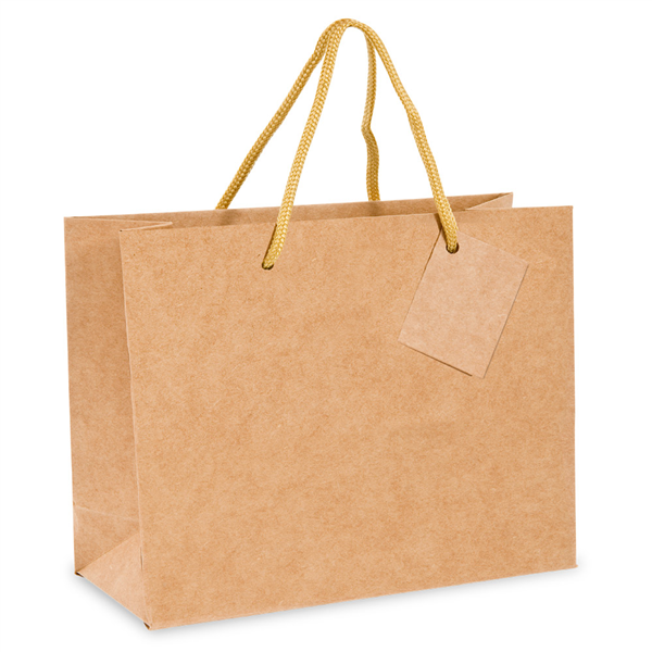 SACS BOUTIQUE ANSES CORDON  150 G/M2 40+15x32 CM NATUREL KRAFT (100 UNITÉ) - Garcia de Pou