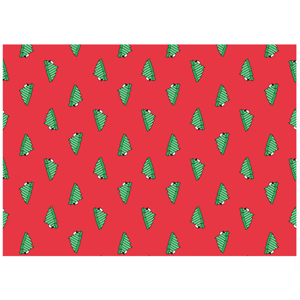 SETS DE TABLE KRAFT "CHRISTMAS TREES"  60 G/M2 31x43 CM ROUGE CELLULOSE (2000 UNITÉ) - Garcia de Pou