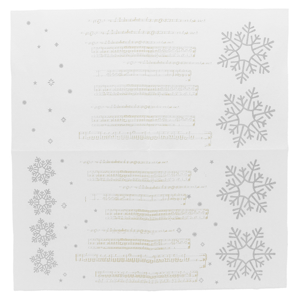 SERVIETTES "DOUBLE POINT" "SNOW" 18 G/M2 33x33 CM BLANC OUATE (1200 UNITÉ) - Garcia de Pou