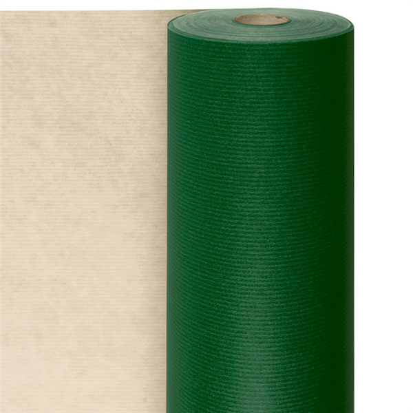 PAPIER CADEAU COULEUR UNIE  60 G/M2 0,70x100 M VERT KRAFT VERGÉ (1 UNITÉ) - Garcia de Pou